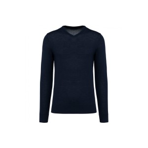 Sweter v-neck z merynosów Kariban Premium