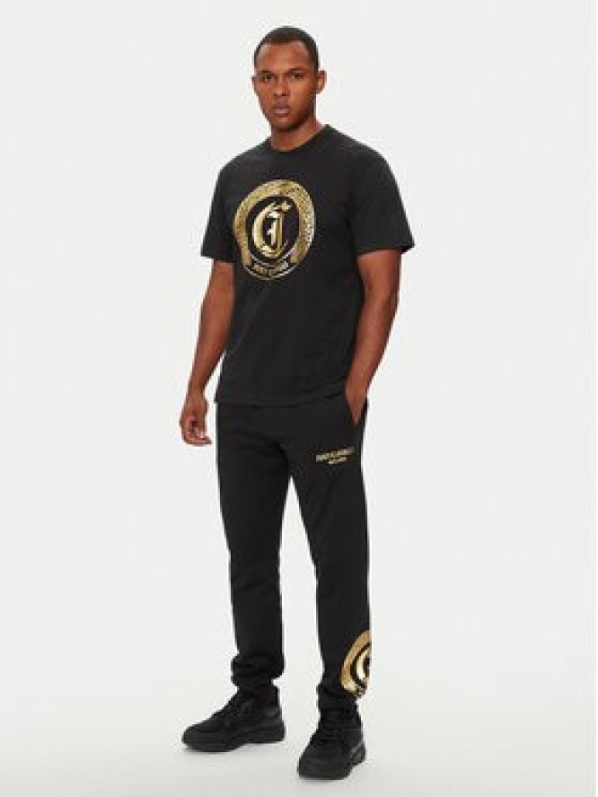 Just Cavalli Spodnie dresowe 77OAAT01 Czarny Regular Fit