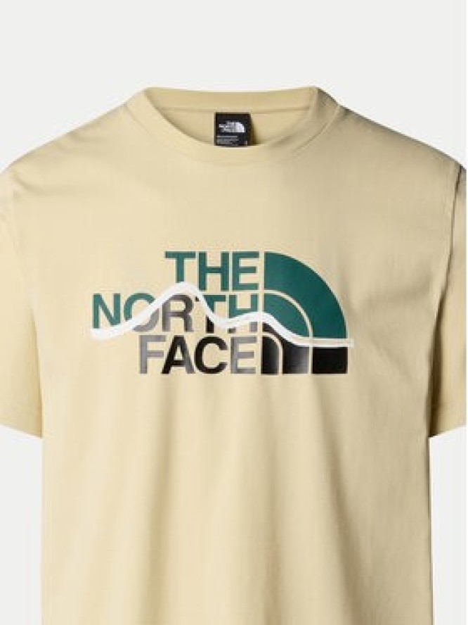 The North Face T-Shirt Mountain Line NF0A87NT Beżowy Regular Fit