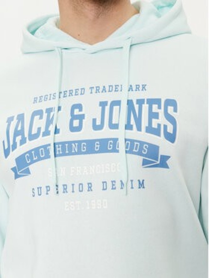 Jack & Jones Bluza Logo 12233597 Błękitny Standard Fit