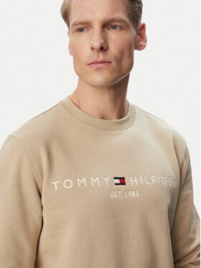 Tommy Hilfiger Bluza Logo MW0MW11596 Beżowy Regular Fit