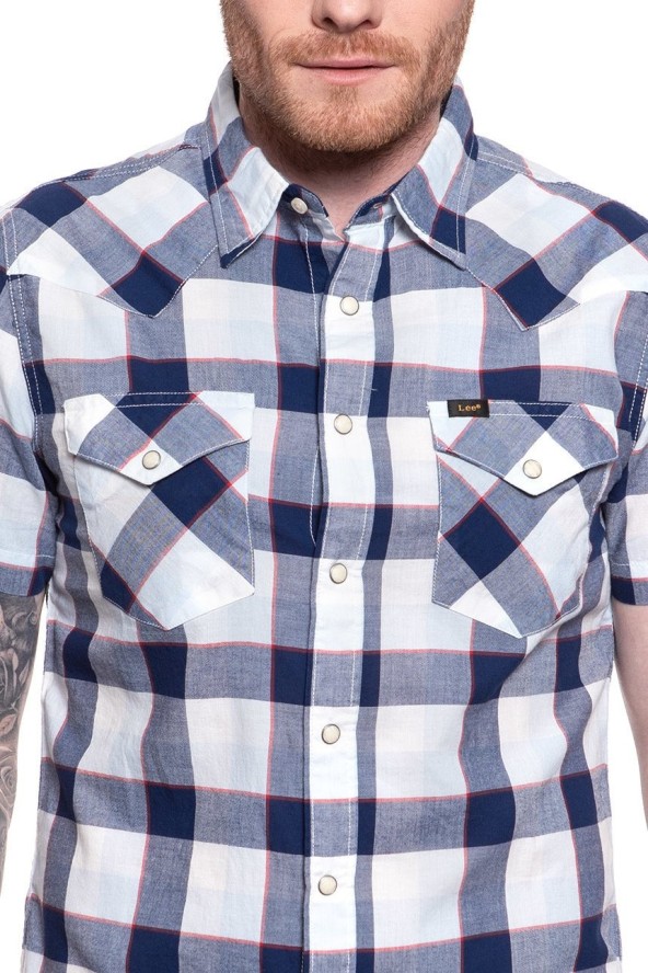 KOSZULA MĘSKA KRÓTKI RĘKAW LEE SS WESTERN BLUEPRINT L640NMLH 112115292