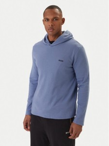 BOSS Bluza Waffle 50535885 Błękitny Regular Fit