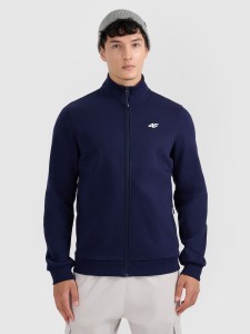 4F Bluza dresowa rozpinana bez kaptura męska - granatowa M