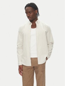 Lindbergh Koszula 30-203536B Beżowy Regular Fit