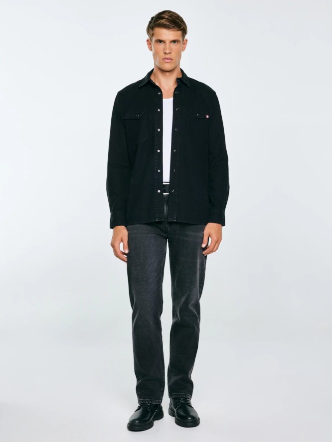 Koszula męska jeansowa czarna Buck 927