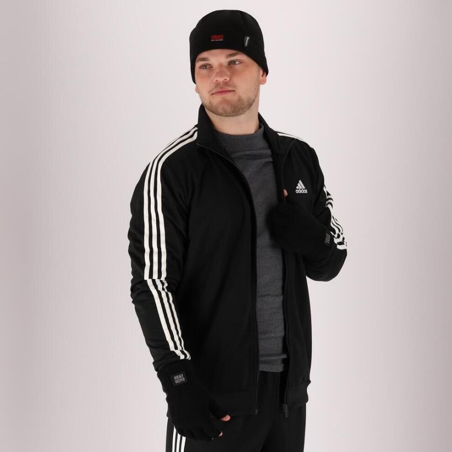 Męska czapka z termopolaru/cienkiej izolacji - Czarna - Jeden rozmiar