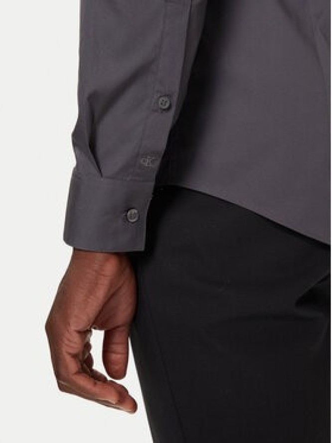 Calvin Klein Koszula LV019EU037 Szary Slim Fit