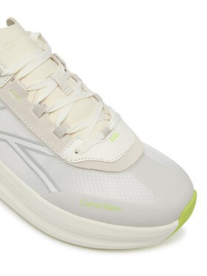 Calvin Klein Sneakersy Chunky Run Laceup Stripe Ny HM0HM02160 Écru