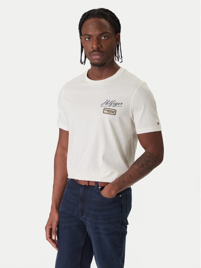 Tommy Hilfiger T-Shirt Modern Ath Graphic MW0MW41471 Écru Regular Fit
