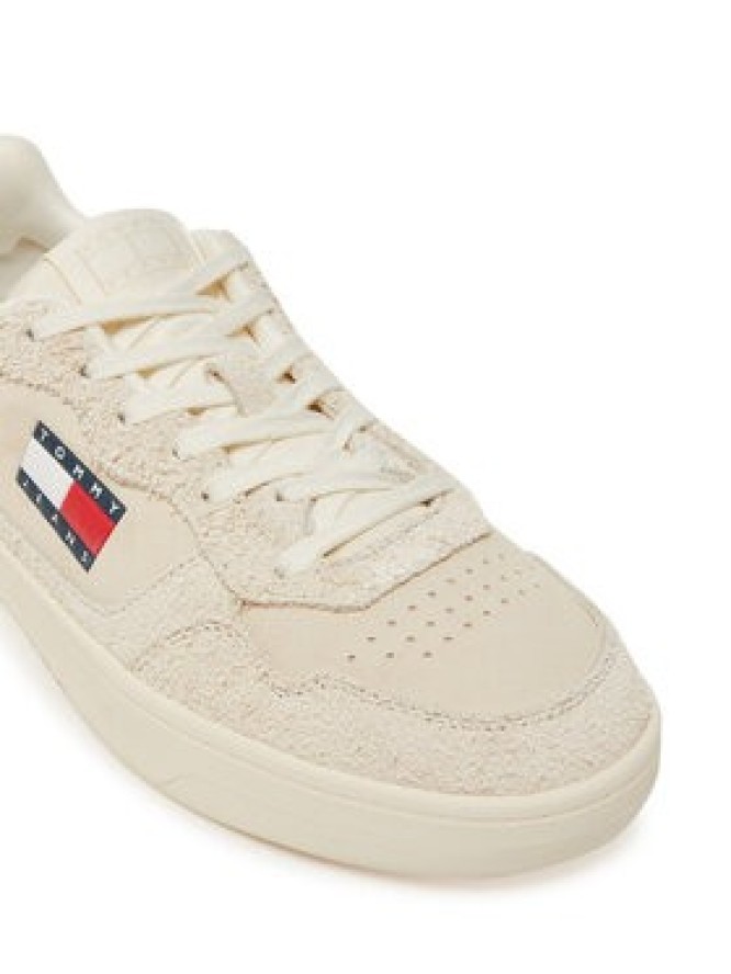 Tommy Jeans Sneakersy Tjm Cupsole Suede EM0EM01568 Écru