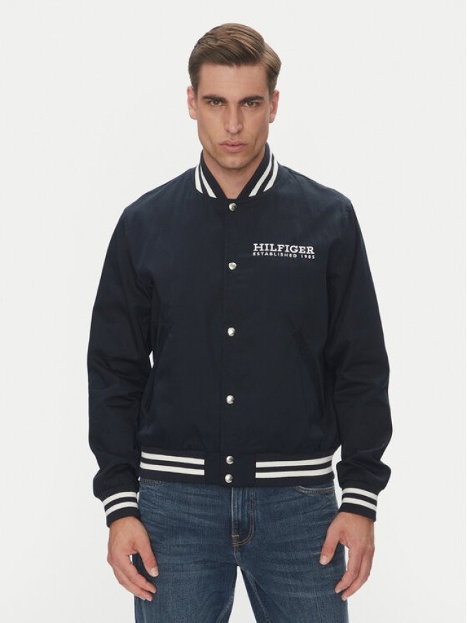 Tommy Hilfiger Kurtka bomber Americana Varsity MW0MW40647 Granatowy Regular Fit