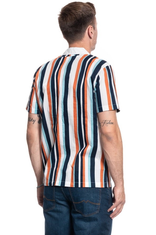 MĘSKA KOSZULA LEE SS BOWLING SHIRT REGULAR FIT DESERT ORANGE L68BTAOB 112117037