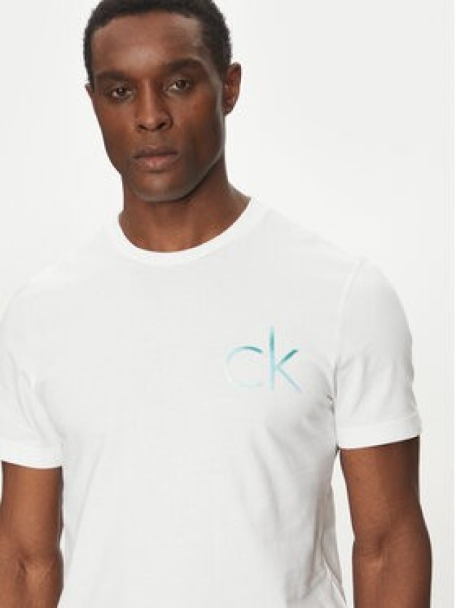 Calvin Klein T-Shirt Chest Logo K10K114146 Biały Regular Fit