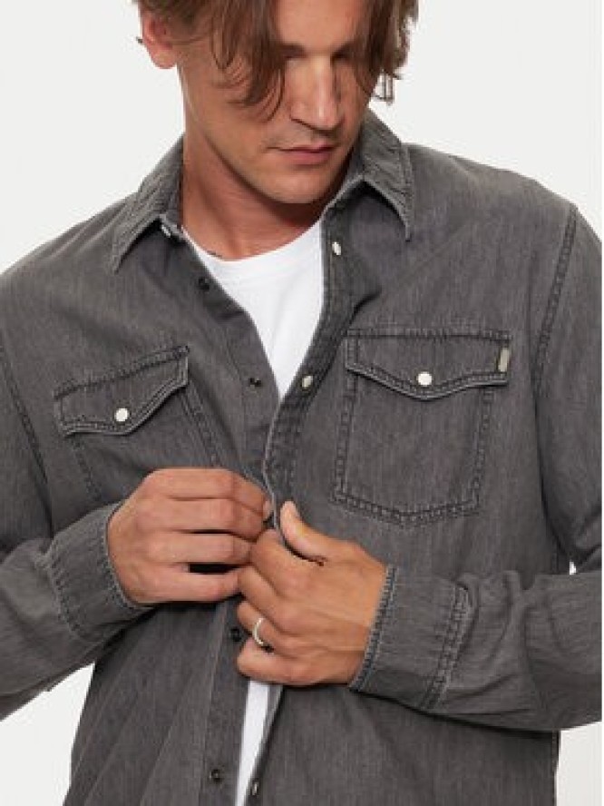 Pepe Jeans Koszula jeansowa PM308586 Szary Regular Fit