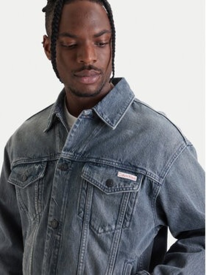 Calvin Klein Jeans Kurtka jeansowa 90s LV04RF723G Szary Regular Fit
