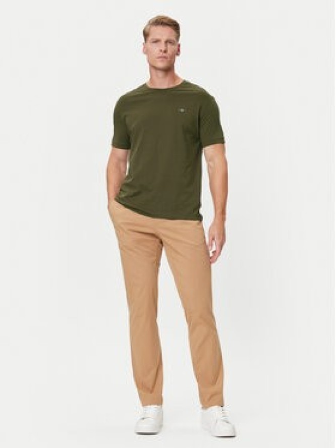 Gant T-Shirt Shield 2003184 Zielony Regular Fit
