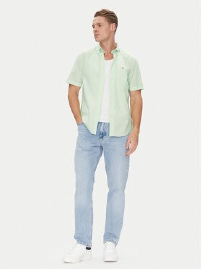 Tommy Hilfiger Koszula MW0MW37584 Zielony Regular Fit