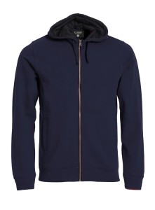 clique Classic Hoody Full Zip – bluza z kapturem na zamek – dark navy