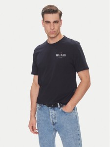Tommy Hilfiger T-Shirt Stack MW0MW39355 Granatowy Regular Fit
