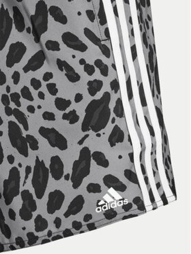 adidas Szorty kąpielowe Essentials 3-Stripes Animal CLX IS1559 Szary Regular Fit