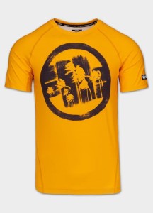 Męski Rashguard krótki PITBULL treningowa techniczna koszulka LOGO PALMS