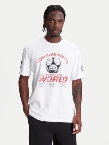 adidas T-Shirt 90s Football Graphic JX3065 Biały Regular Fit