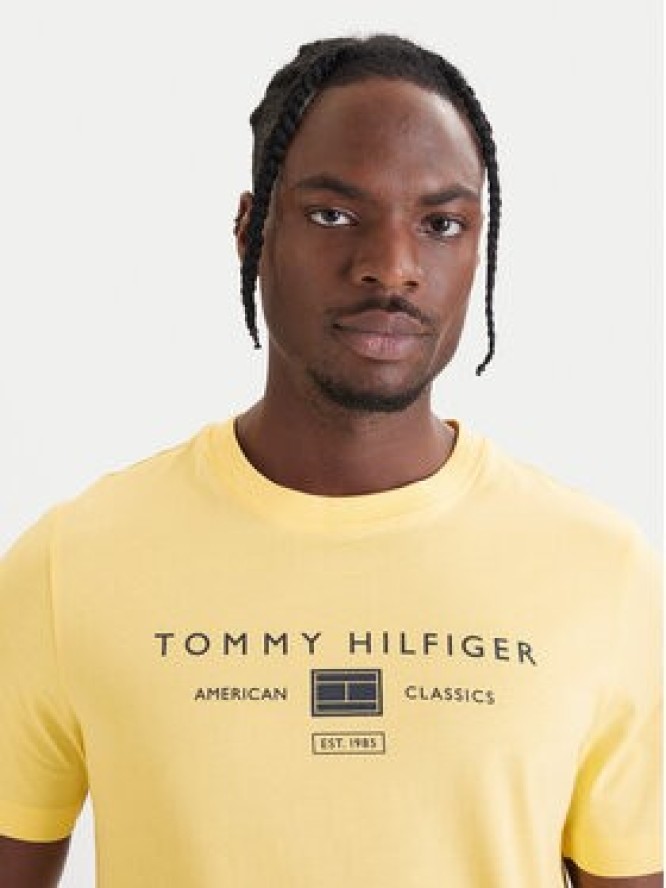 Tommy Hilfiger T-Shirt Brand Love MW0MW42365 Żółty Regular Fit