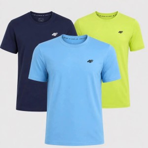 ZESTAW KOSZULEK MĘSKICH 4F 3PAK KOMPLET NA CO DZIEŃ T-SHIRT SPORTOWY