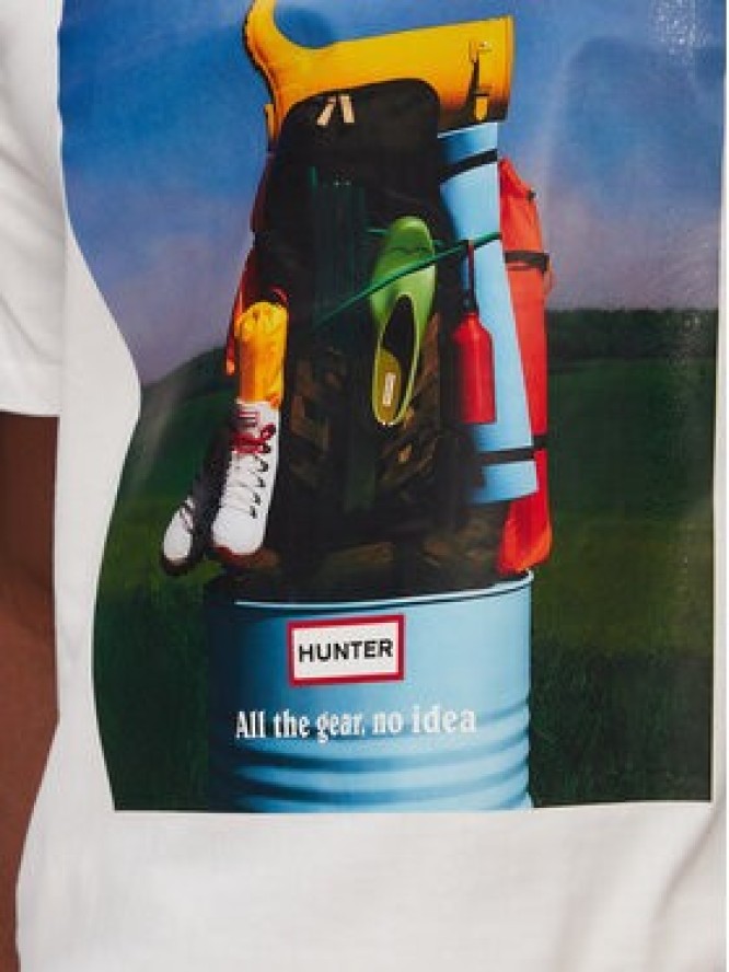 Hunter T-Shirt Brodie Graphic HARM0036251 Biały Regular Fit