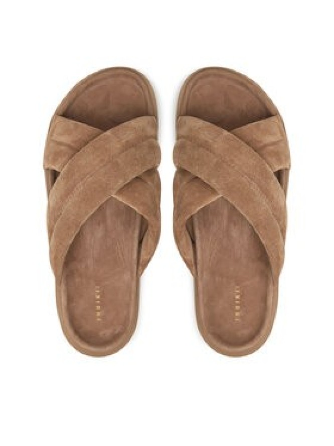 Inuikii Klapki Suede Crossed 50102-500 Beżowy