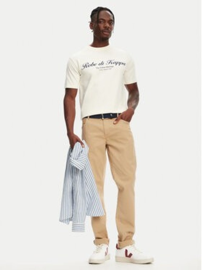 Robe di Kappa T-Shirt Robe Giovani Tozeur 61151CW Écru Regular Fit