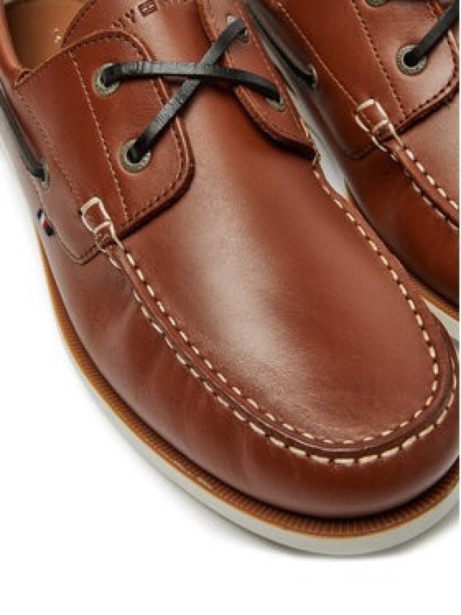 Tommy Hilfiger Półbuty Th Boat Shoe Core Lth FM0FM05569 Brązowy