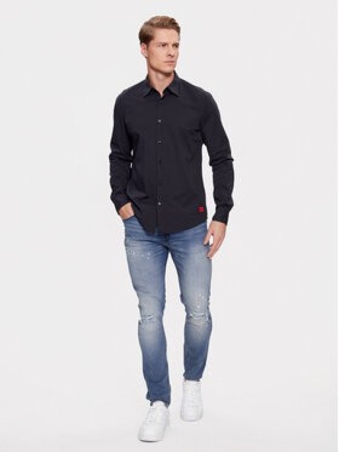 Hugo Koszula Ermo 50500216 Granatowy Slim Fit