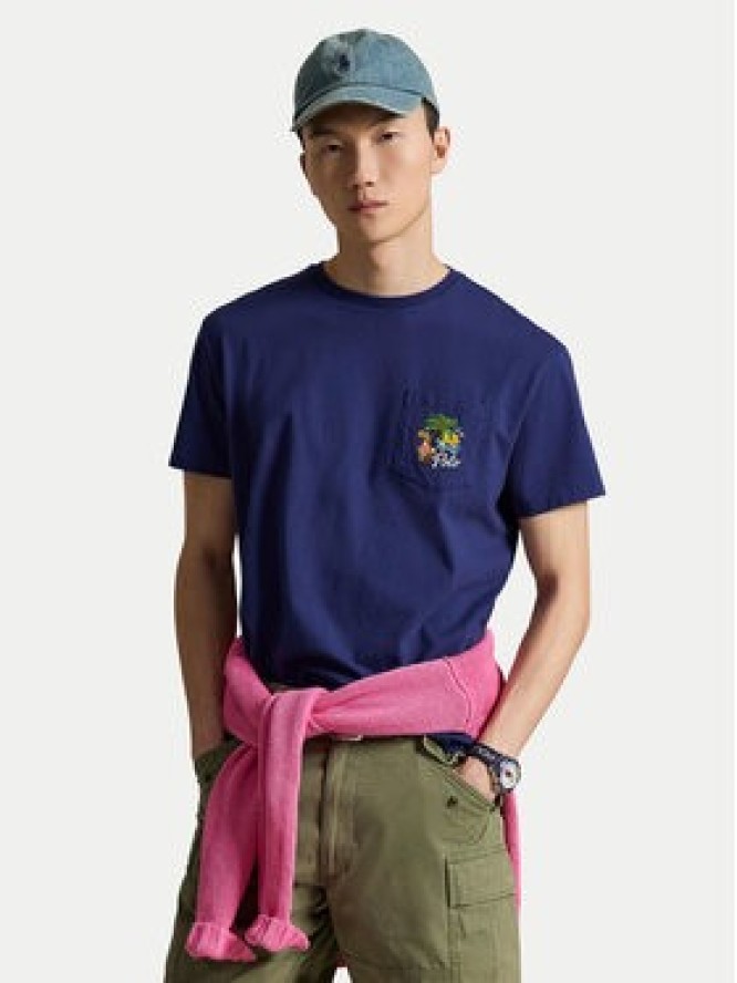 Polo Ralph Lauren T-Shirt 710B14586001 Granatowy Classic Fit