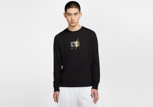 Koszulka męska nike lebron james dri-fit long-sleeve tee black