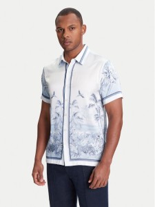 Guess Koszula M4YH39 WF1T2 Niebieski Regular Fit