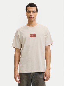 Jack & Jones T-Shirt Frank 12288092 Beżowy Relaxed Fit