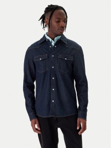 Tommy Jeans Koszula jeansowa Western DM0DM23022 Granatowy Regular Fit