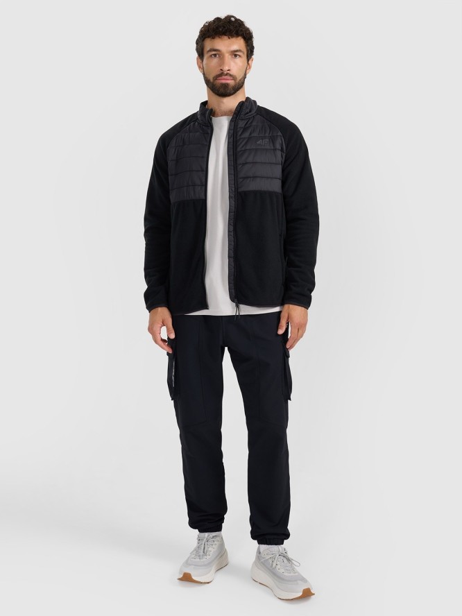 4F Polar ze stójką regular męski - czarny XL