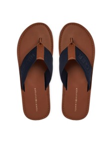 Tommy Hilfiger Japonki Jacquard Logo FM0FM05808 Granatowy