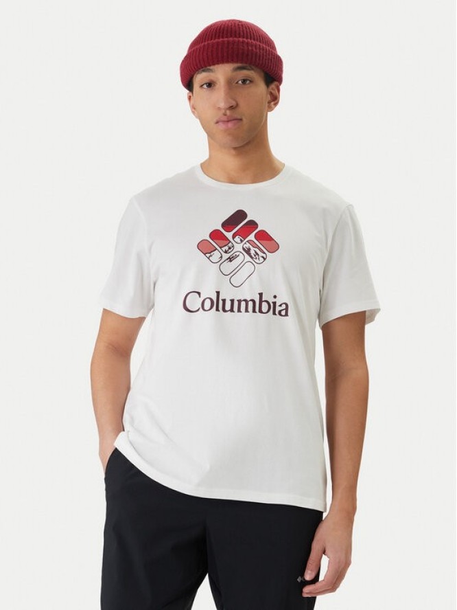 Columbia T-Shirt Graphic 2155031 Biały Regular Fit