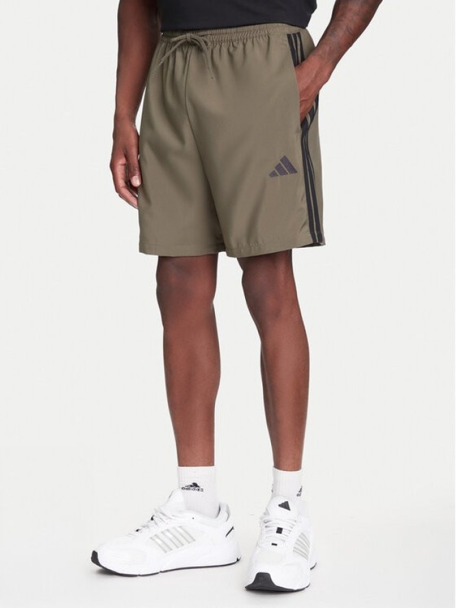 adidas Szorty sportowe Essential 3-Stripes Chelsea JE6434 Khaki Regular Fit