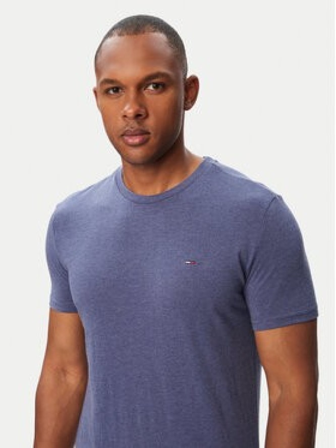 Tommy Jeans T-Shirt Jaspe DM0DM20363 Niebieski Slim Fit