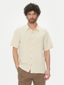 Jack & Jones Koszula Dobby 12277184 Beżowy Relaxed Fit