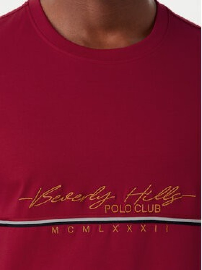 Beverly Hills Polo Club T-Shirt P-SS26M-TS1519 Czerwony Regular Fit