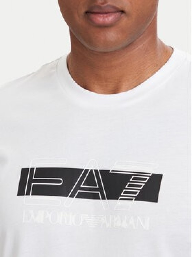 EA7 Emporio Armani T-Shirt 7M002415 AF10375 M0003 Biały Regular Fit