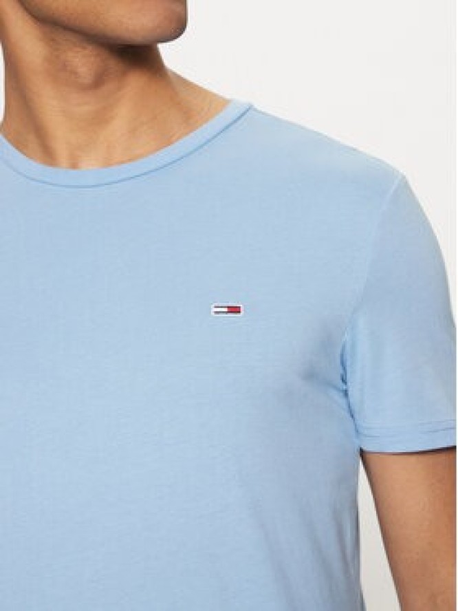 Tommy Jeans T-Shirt Jaspe DM0DM20363 Błękitny Slim Fit