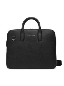 Tommy Hilfiger Torba na laptopa Th Business Leather Computer Bag AM0AM13642 Czarny