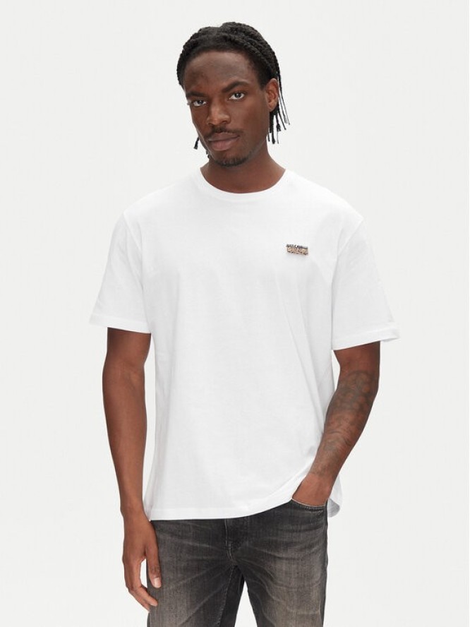 Just Cavalli T-Shirt 78OAHE11 Biały Regular Fit